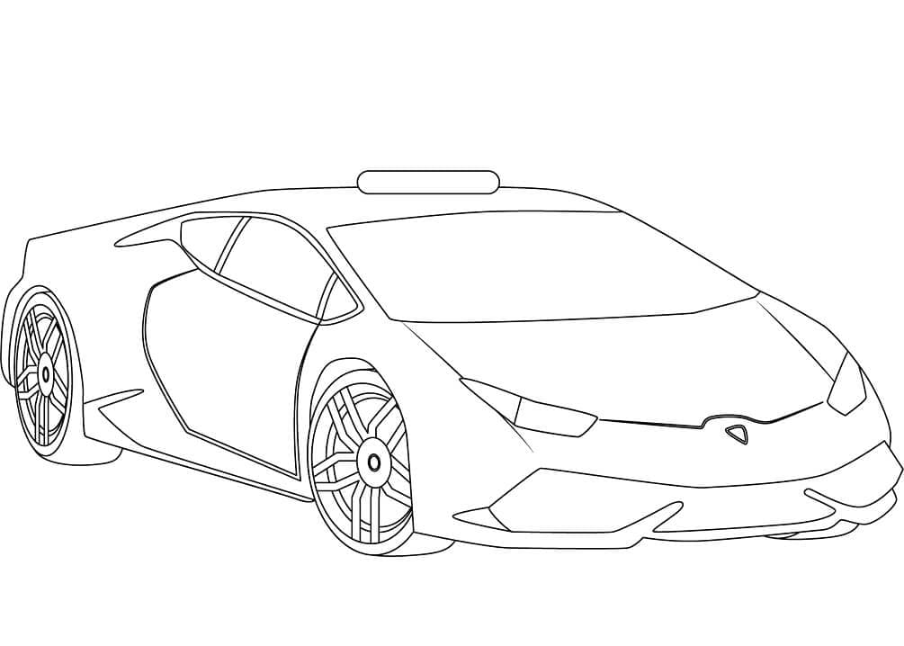 Coloriage Une Voiture Lamborghini