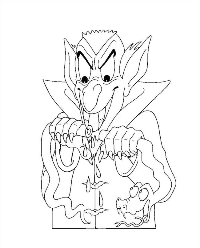 Vampire et Serpent coloring page