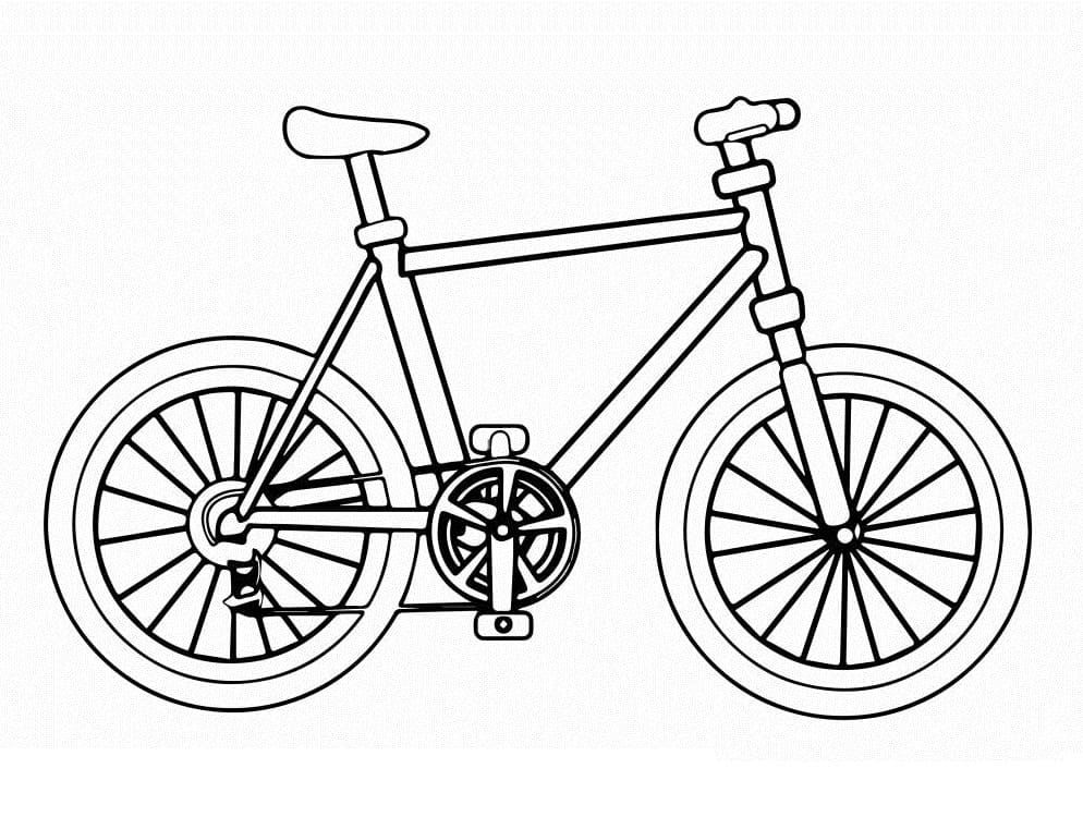 Vélo 6 coloring page