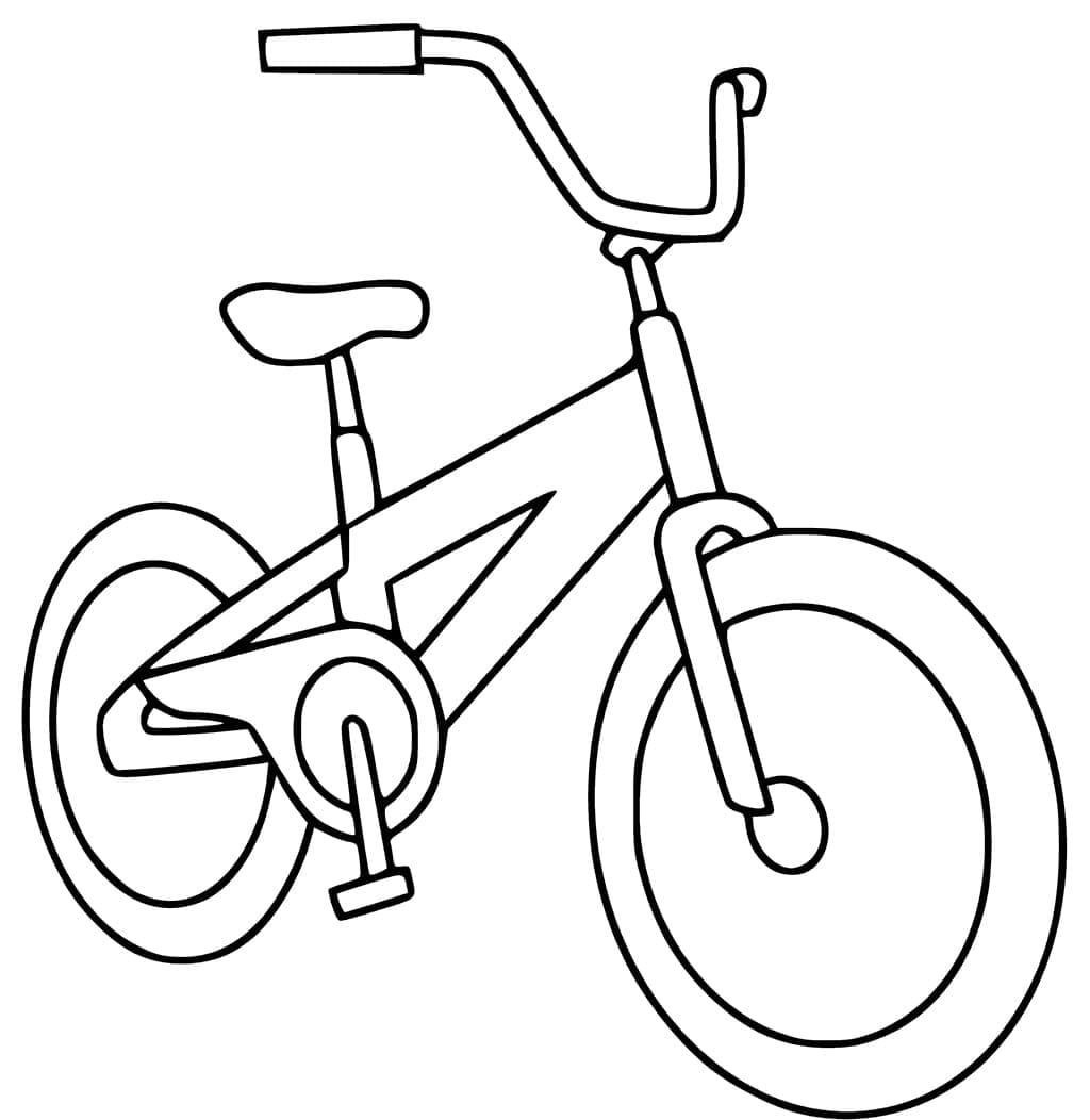 Coloriage Vélo Facile