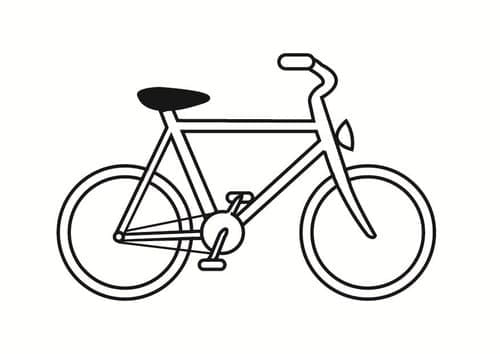 Vélo Simple coloring page