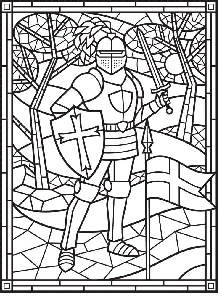 Vitrail Médiéval coloring page