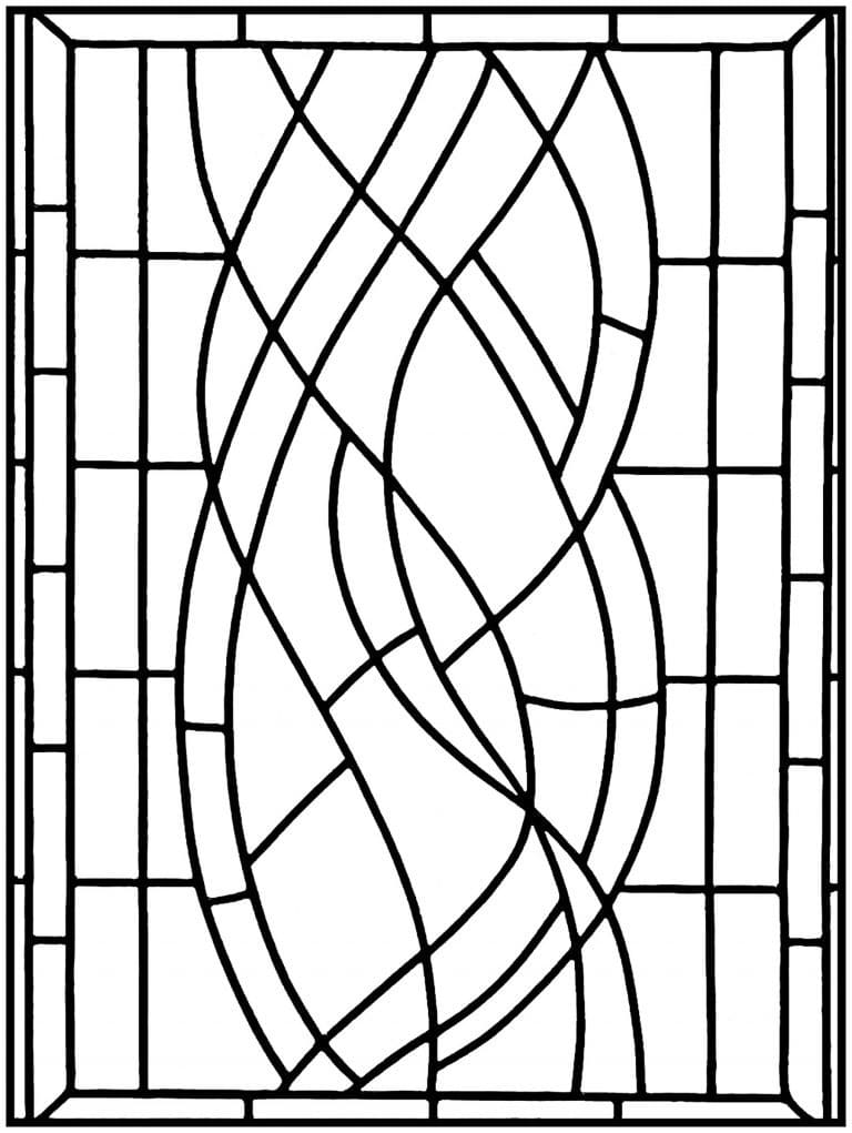 Vitrail Simple coloring page