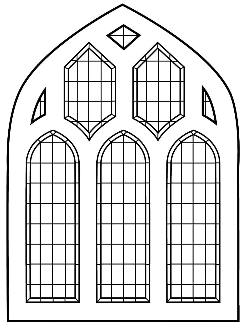 Vitraux d’église coloring page