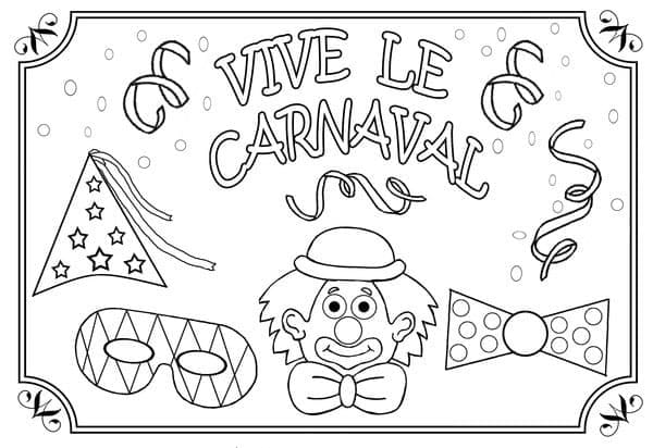 Vive le Carnaval coloring page