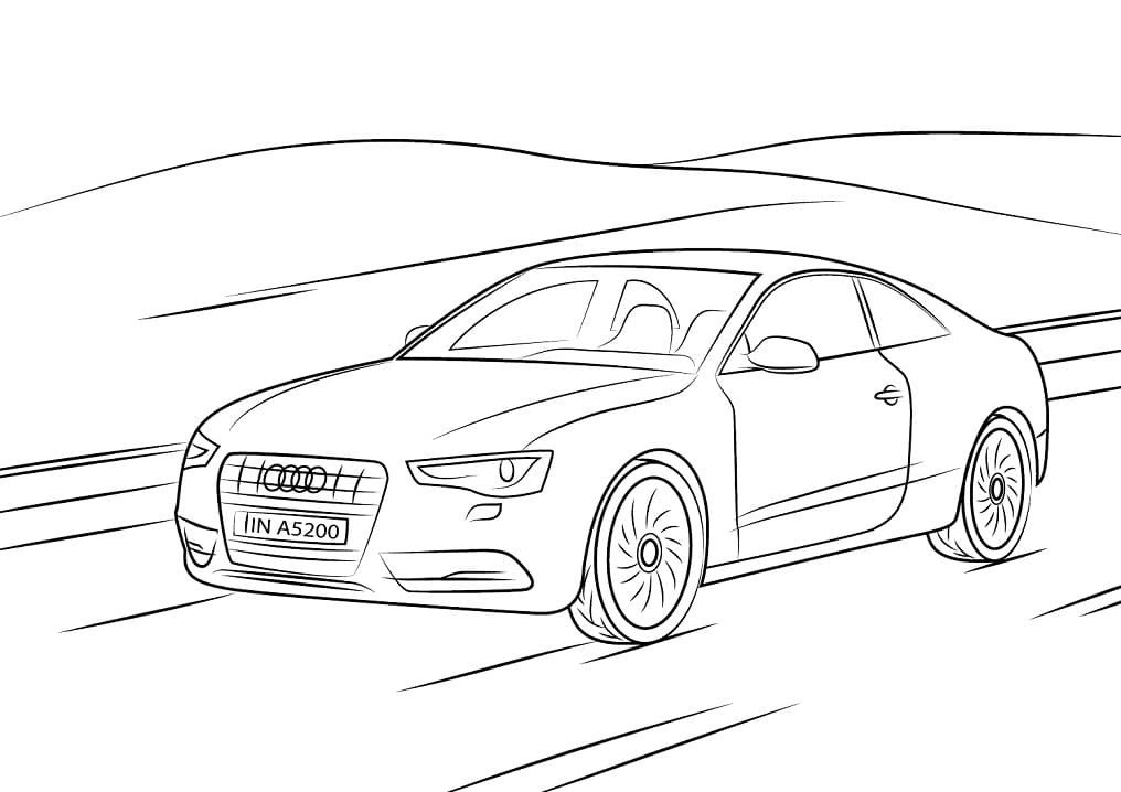 Voiture Audi A5 coloring page