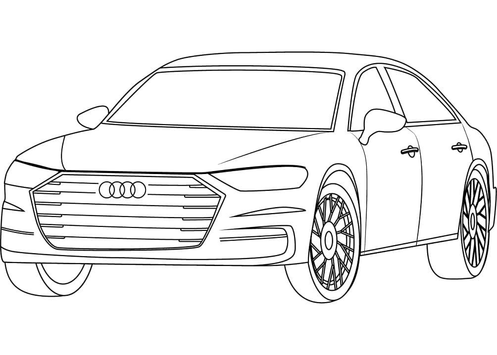 Voiture Audi A8 coloring page