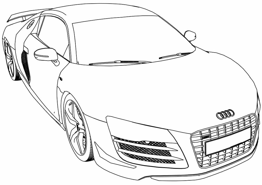 Coloriage Voiture Audi R8 GT