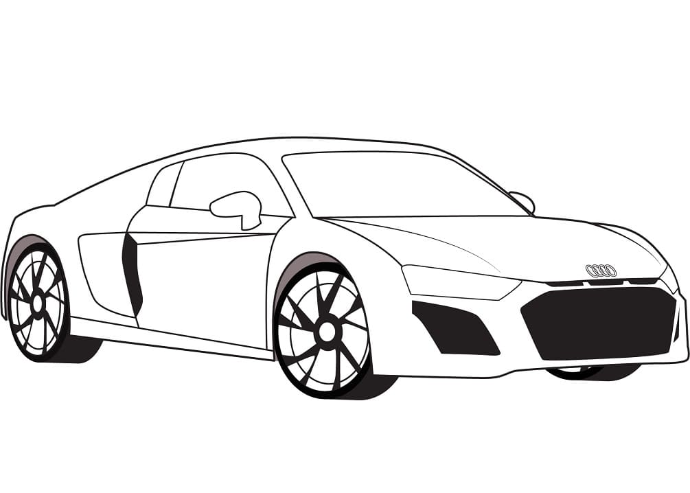 Voiture Audi R8 coloring page