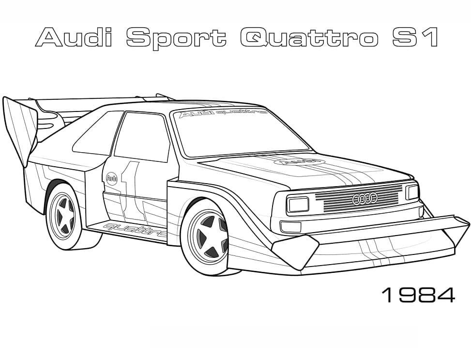 Voiture Audi S1 coloring page
