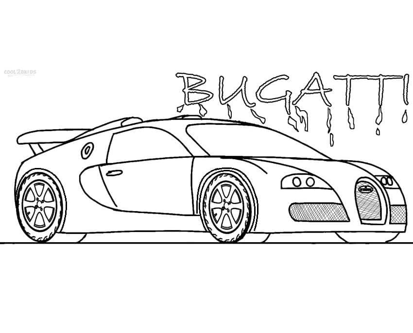 Coloriage Voiture Bugatti Pour Les Enfants