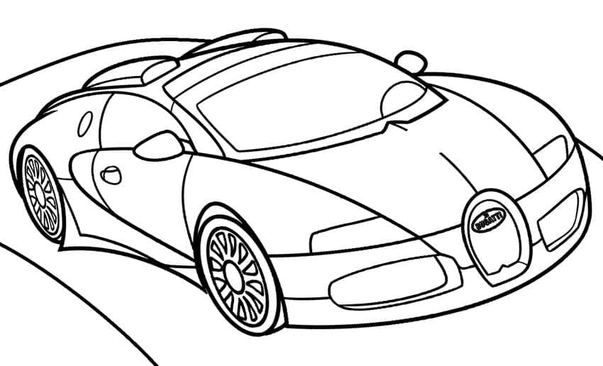 Voiture Bugatti coloring page