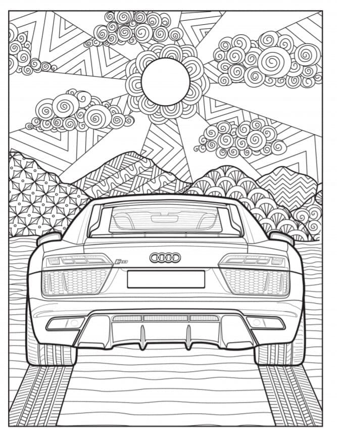 Voiture de Sport Audi coloring page