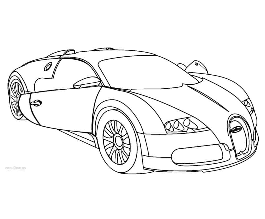 Voiture de Sport Bugatti coloring page