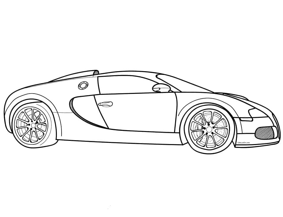 Coloriage Voiture de Vitesse Bugatti
