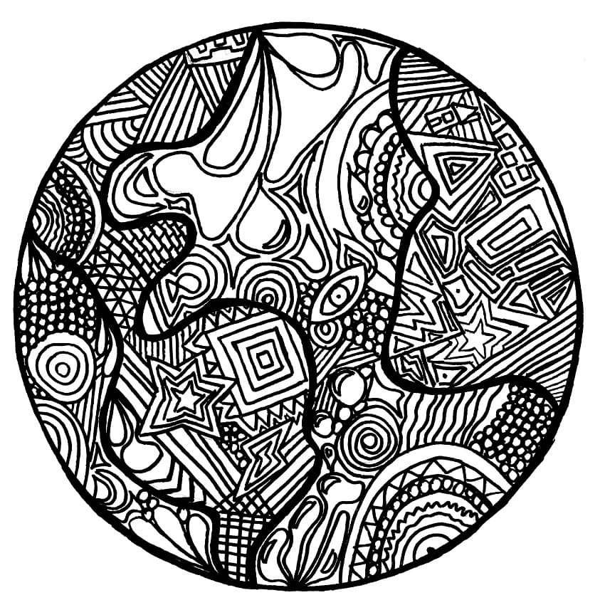 Zentangle Imprimable Pour Les Enfants coloring page