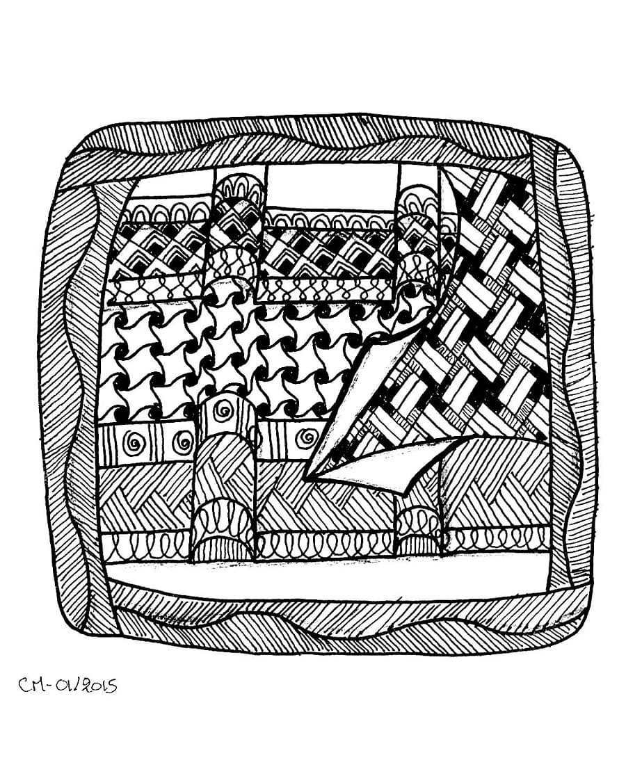 Zentangle Pour Adultes coloring page