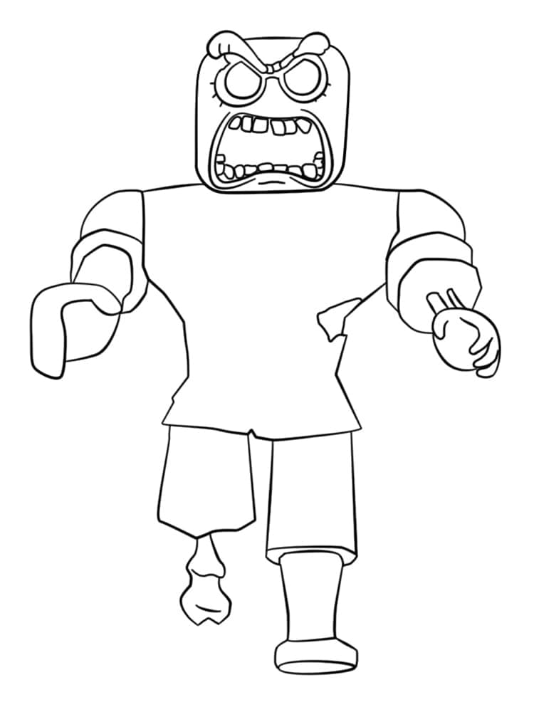 Zombie de Roblox coloring page