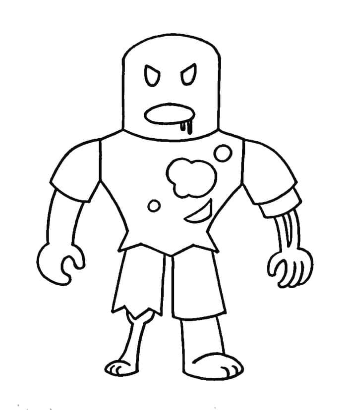 Zombie Roblox coloring page