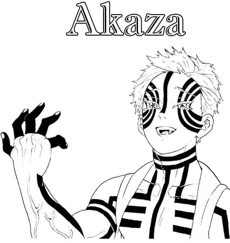 Coloriage Akaza Demon Slayer