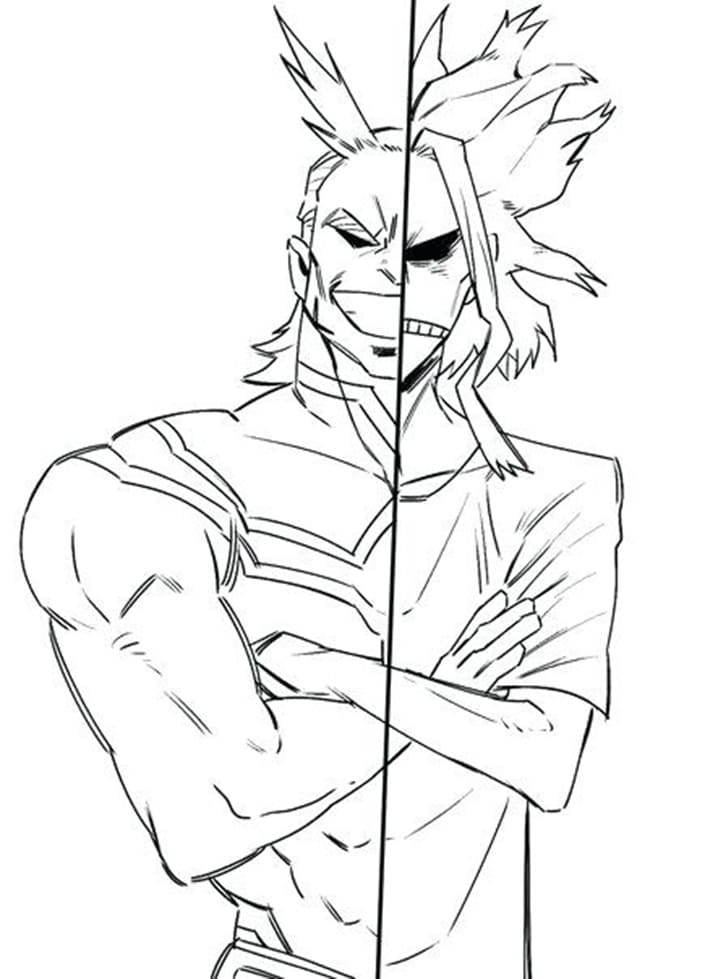 Coloriage All Might My Hero Academia