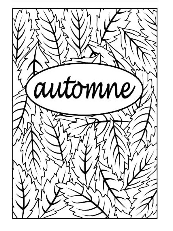 Automne 1 coloring page