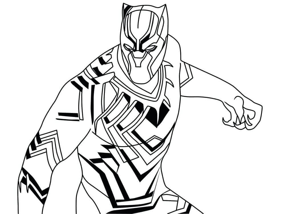 Coloriage Avengers Black Panther