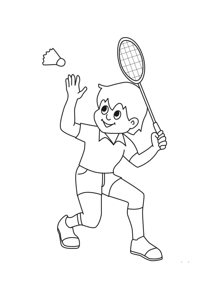 Badminton 5 coloring page