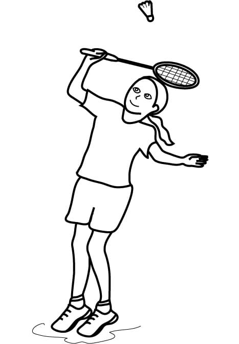 Badminton 7 coloring page