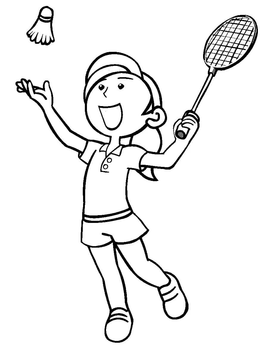 Badminton Pour Les Enfants De 1 An coloring page