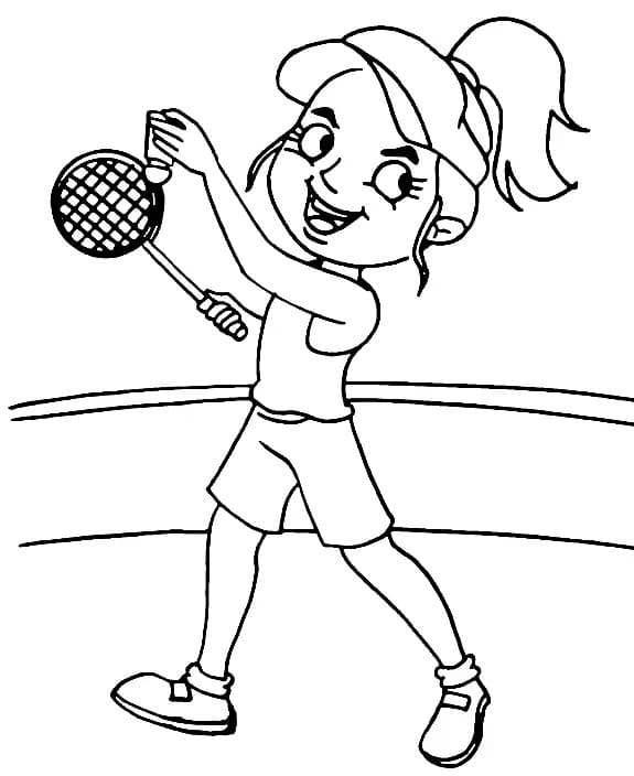 Badminton Pour Les Enfants De 3 An coloring page