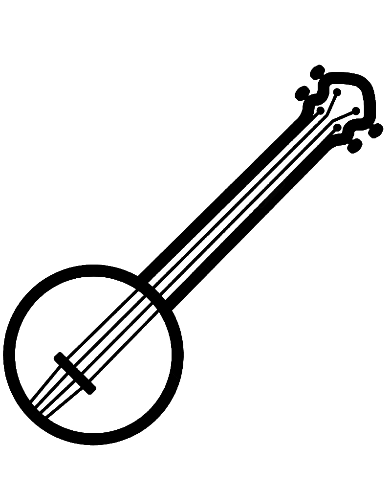 Banjo Simple coloring page