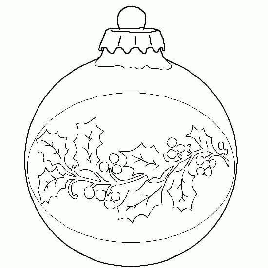 Belle Boule de Noël coloring page