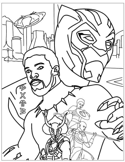 Coloriage Black Panther 5