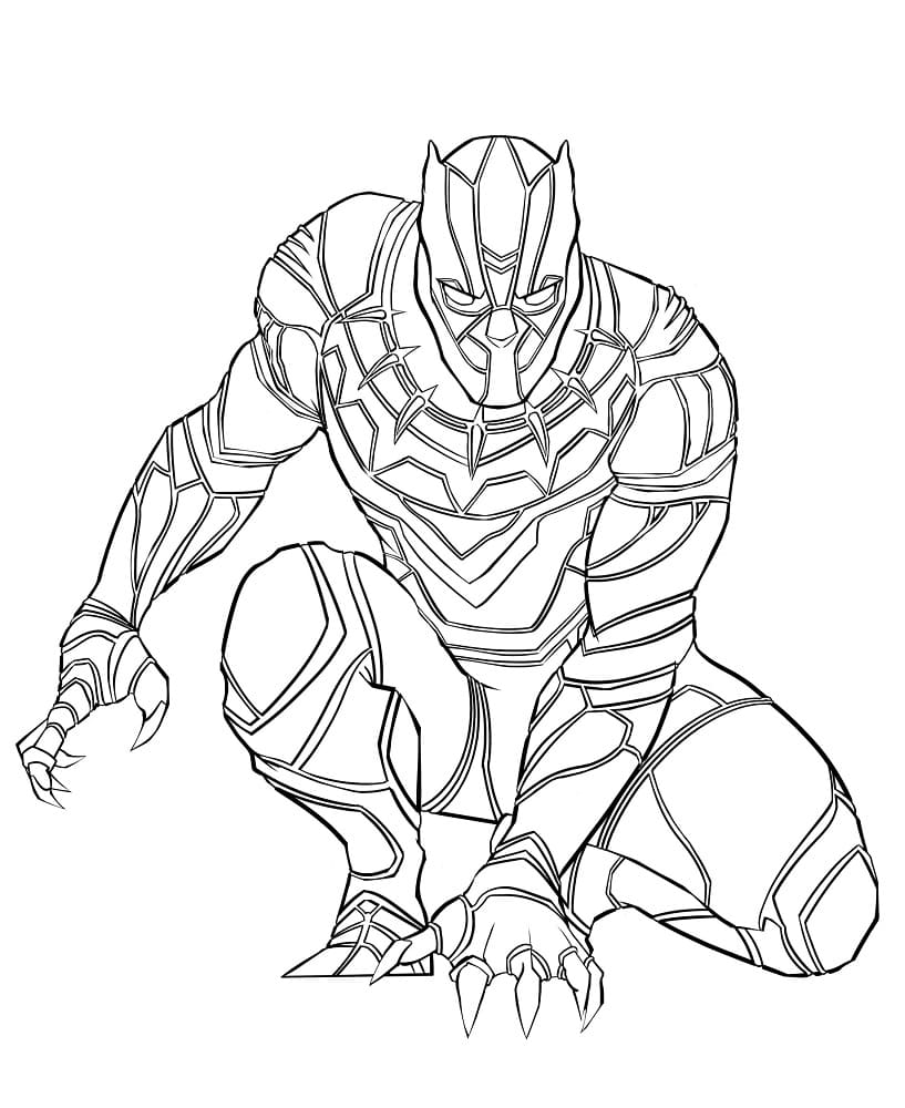 Coloriage Le Masque De Black Panther T l charger Et Imprimer Gratuit 