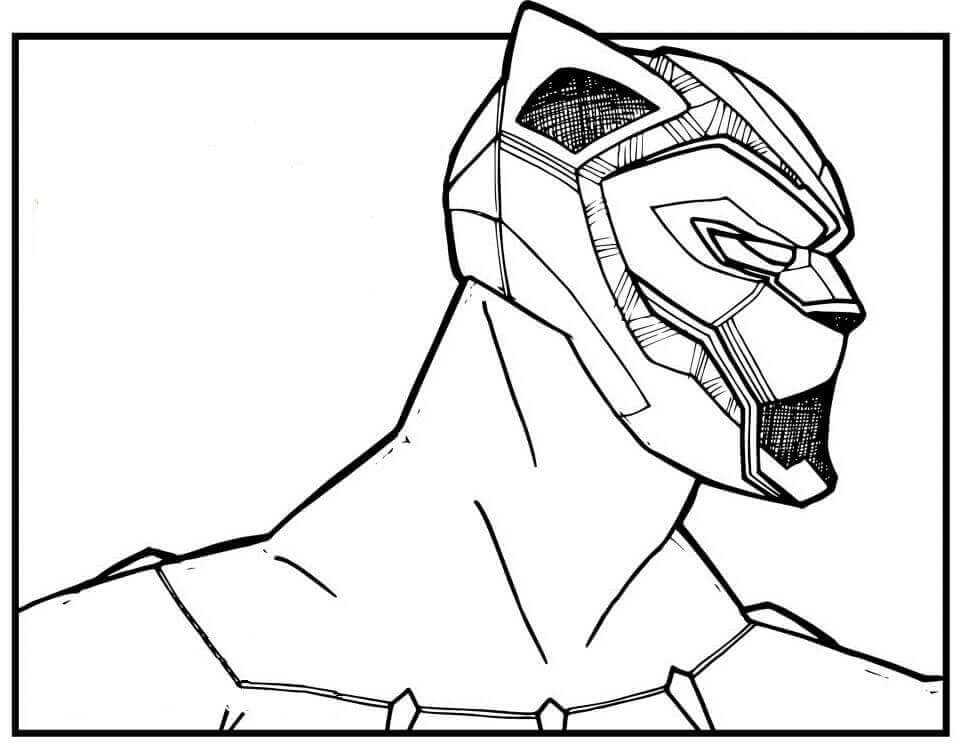 Black Panther Avengers coloring page