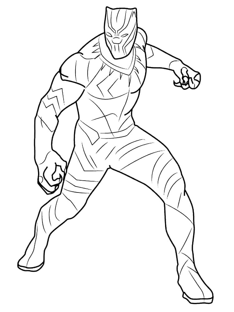 Black Panther Marvel coloring page