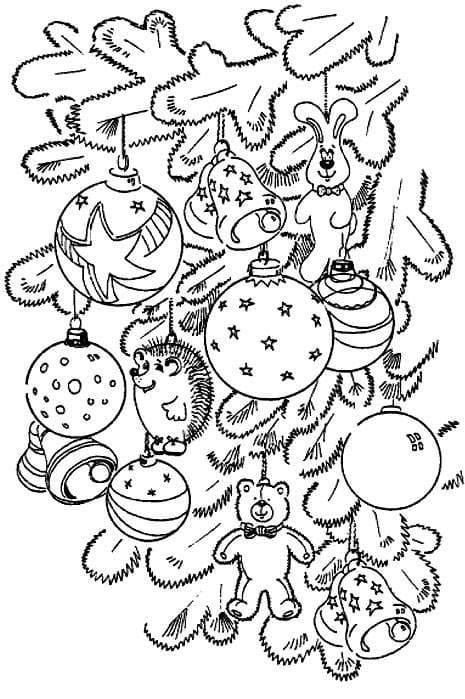 Boules de Noël Gratuites coloring page