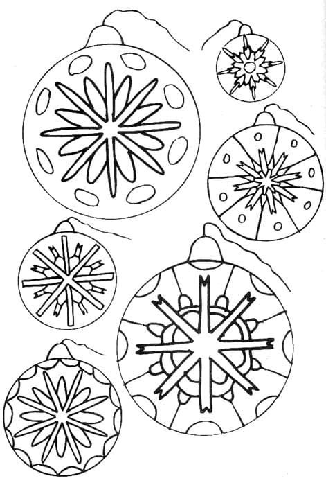 Boules de Noël Incroyables coloring page