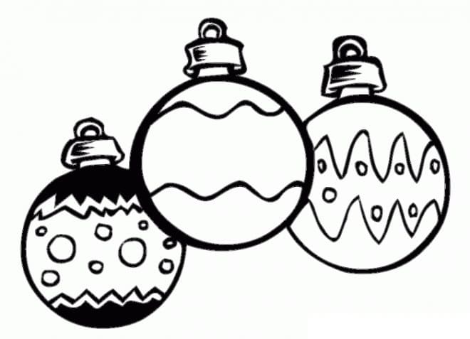 Boules de Noël pour Les Enfants coloring page