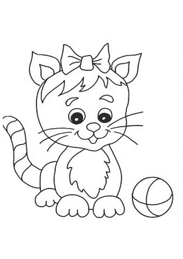 Chaton Souriant coloring page