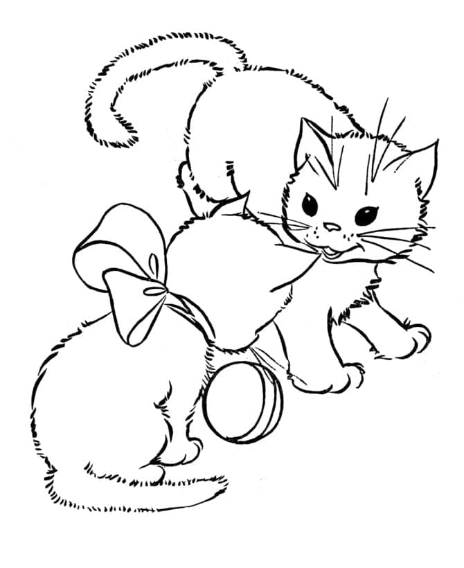Chatons coloring page