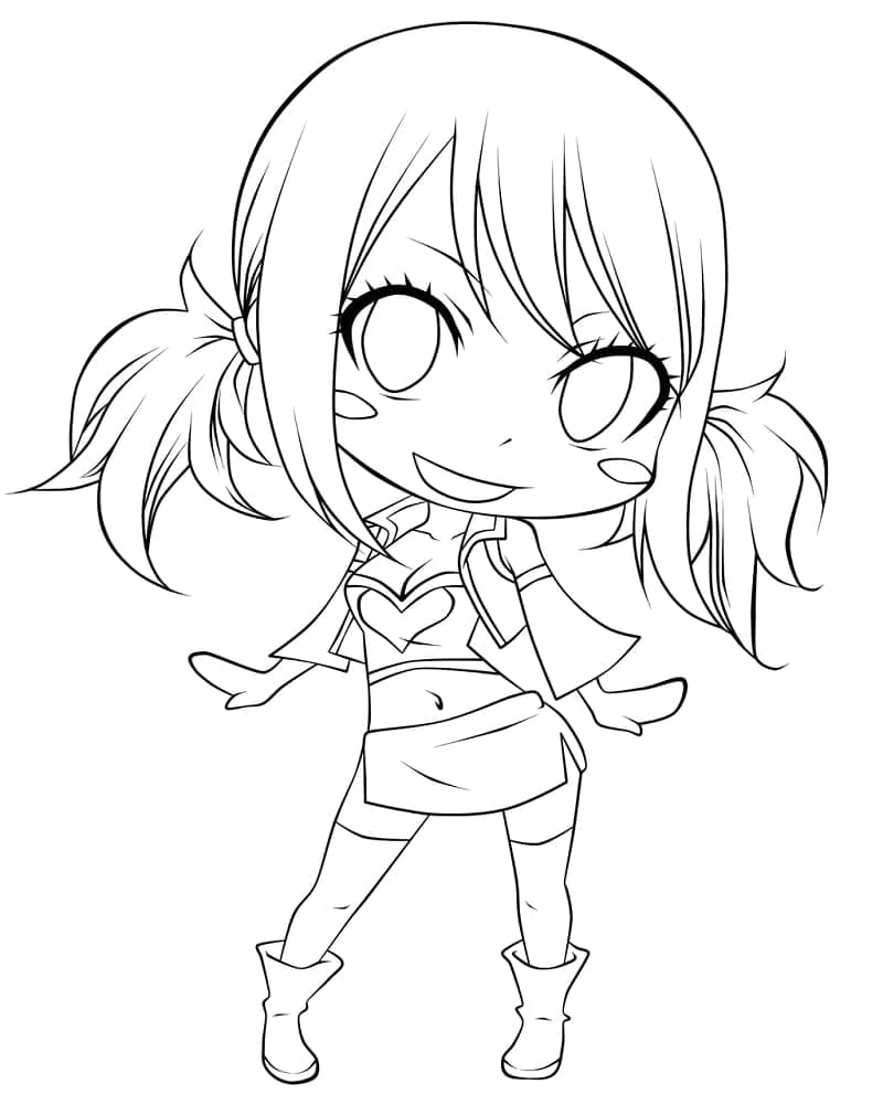 Coloriage Chibi Lucy Fairy Tail