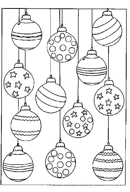 Des Boules de Noel coloring page