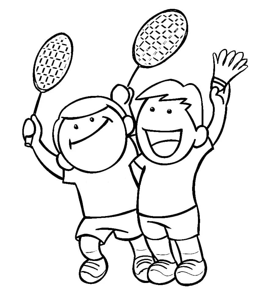 Dessin De Badminton Pour Enfant coloring page