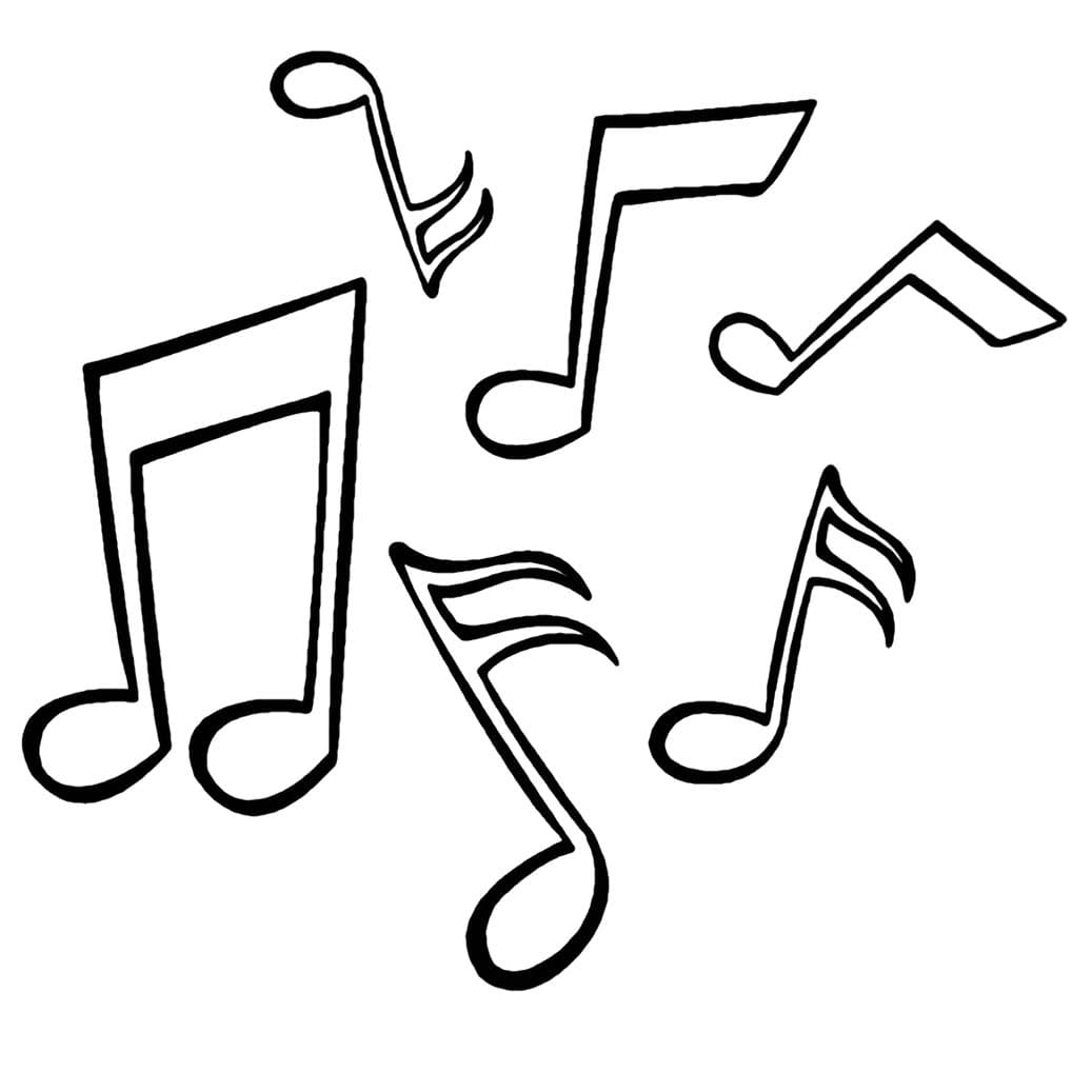 Dessin De Notes De Musique Facile coloring page