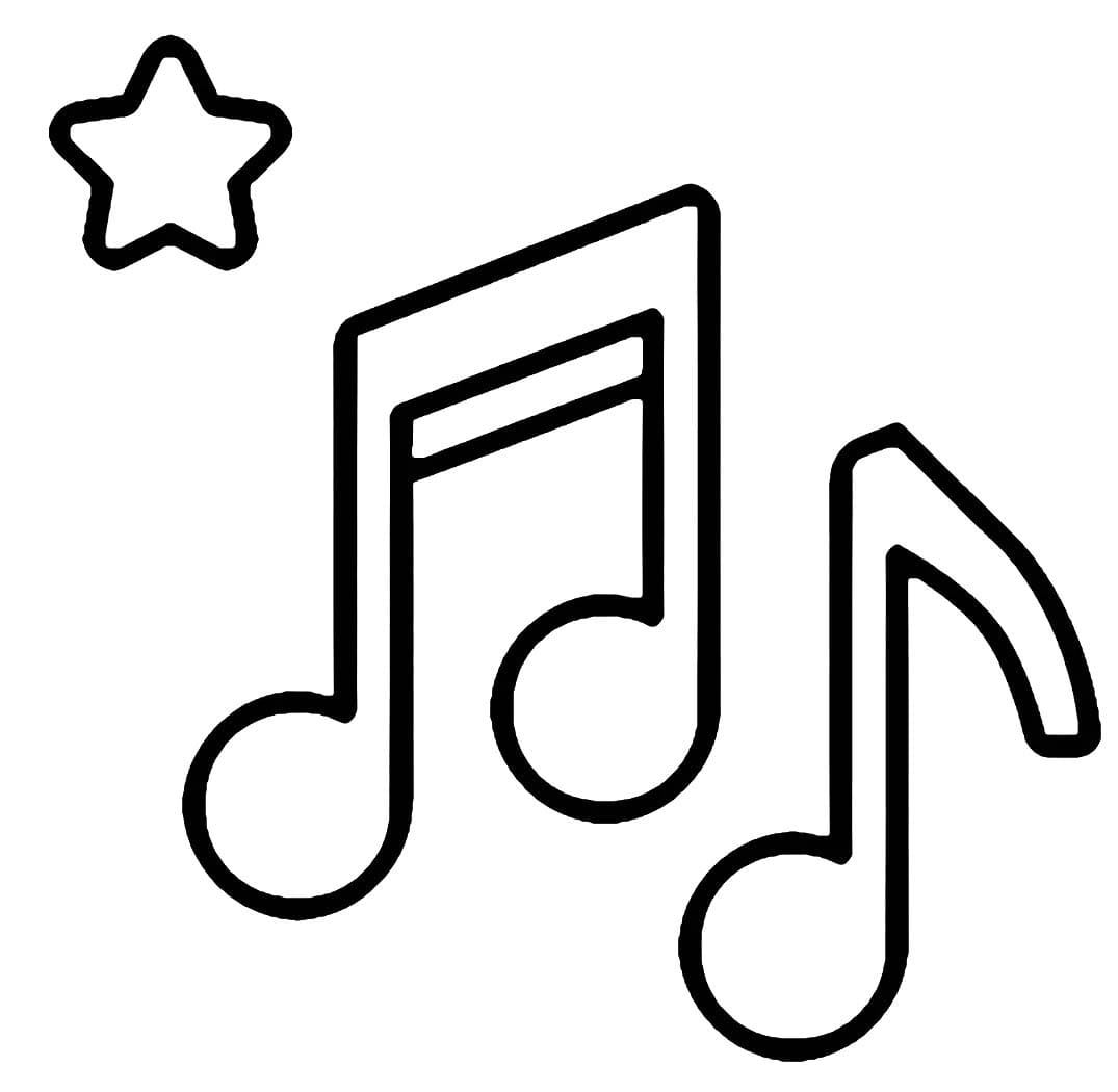 Dessin De Notes De Musique Gratuit coloring page