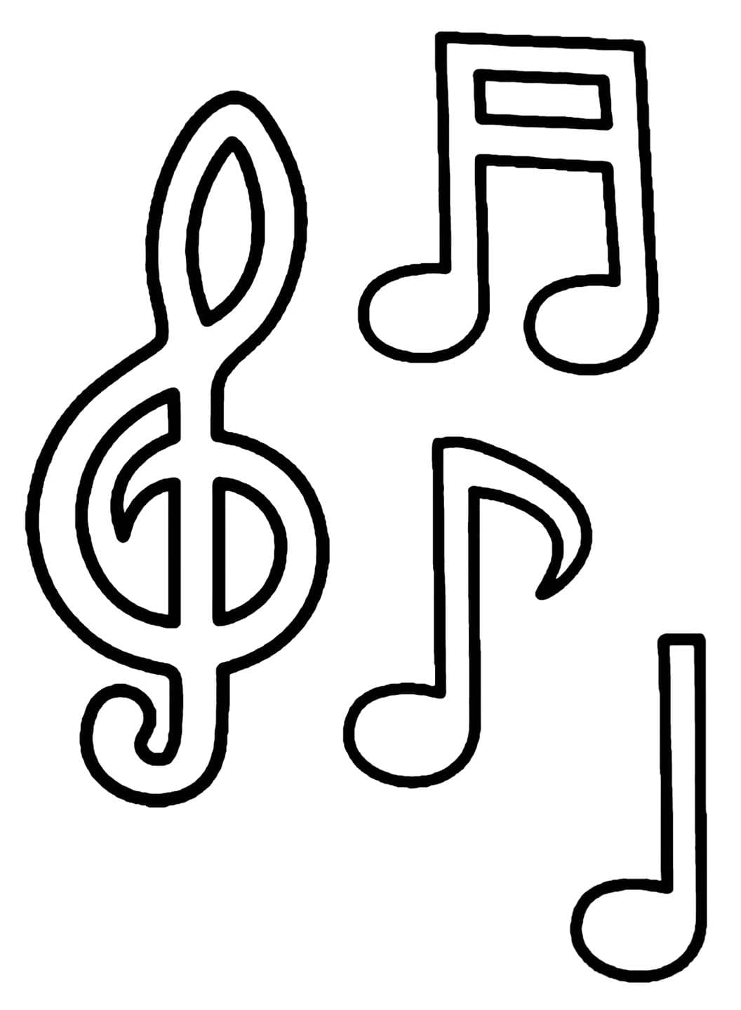 Dessin De Notes De Musique Imprimable coloring page