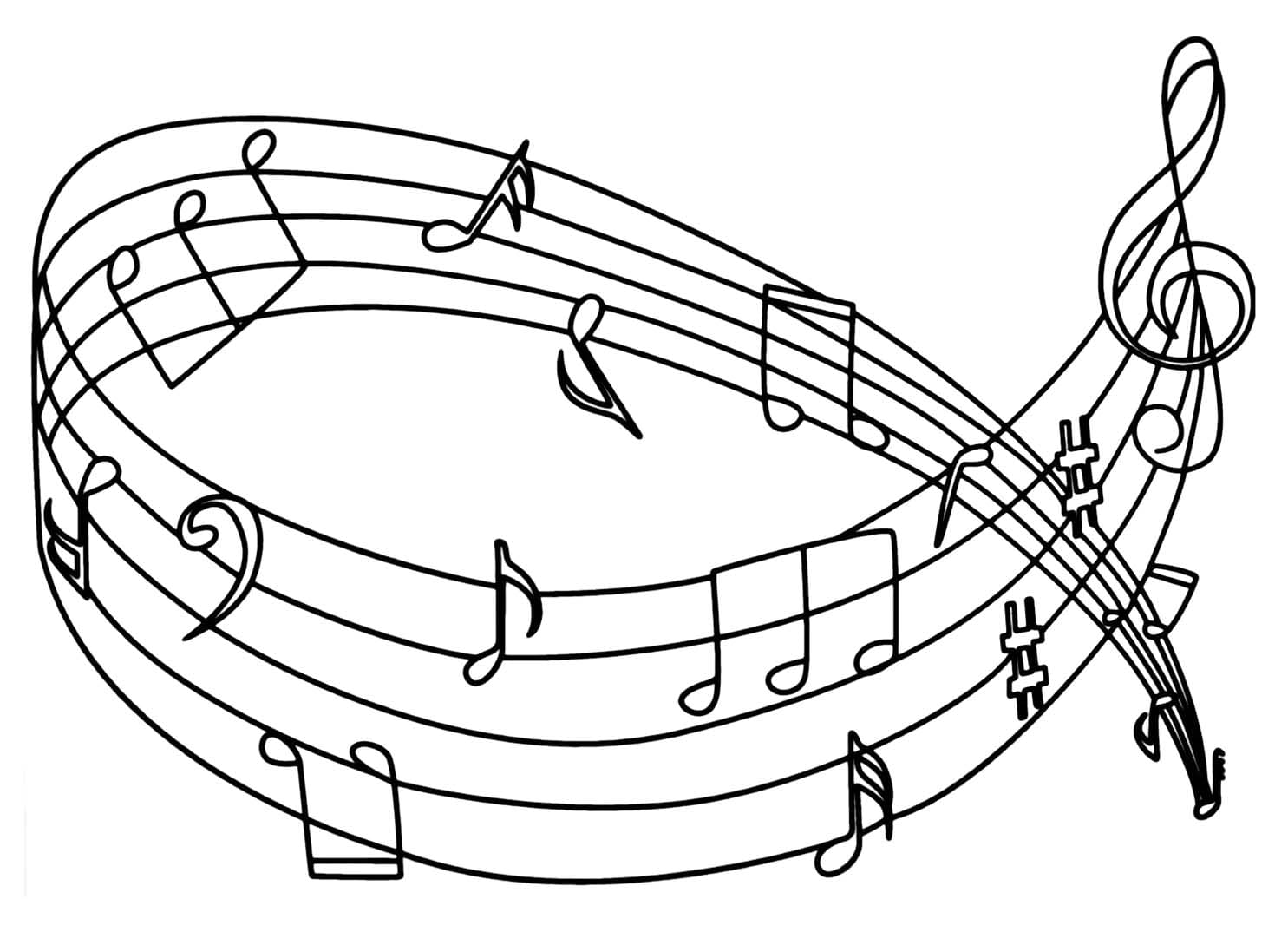 Dessin De Notes De Musique Pour Les Enfants coloring page