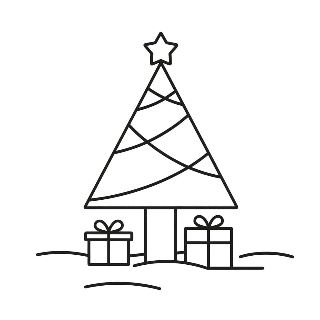 Dessin De Sapin De Noël Basique coloring page